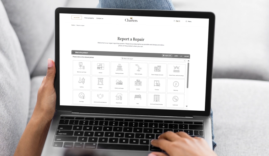 How to report a repair - Charters